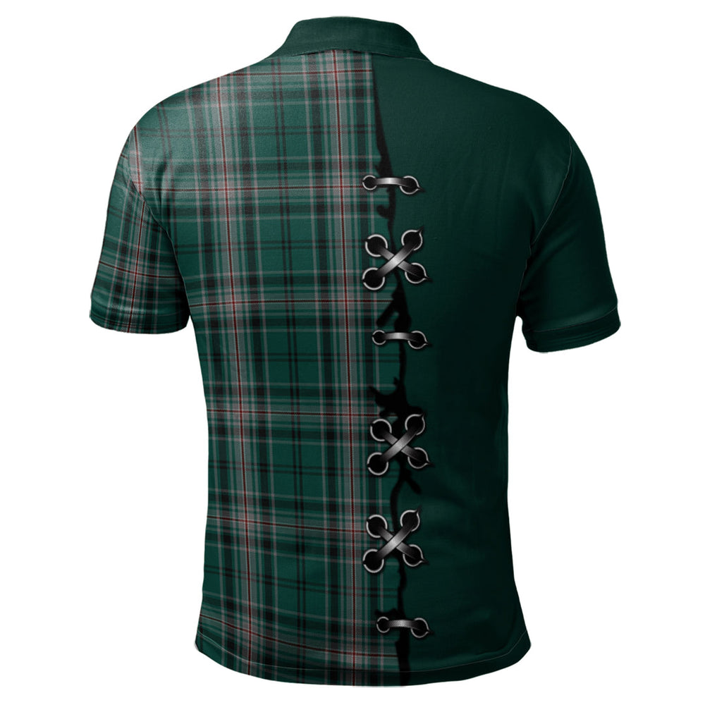 Clan Kelly of Sleat Hunting Tartan Polo Shirt - Lion Rampant And Celtic Thistle Style EL92 Kelly of Sleat Hunting Tartan Tartan Polo   
