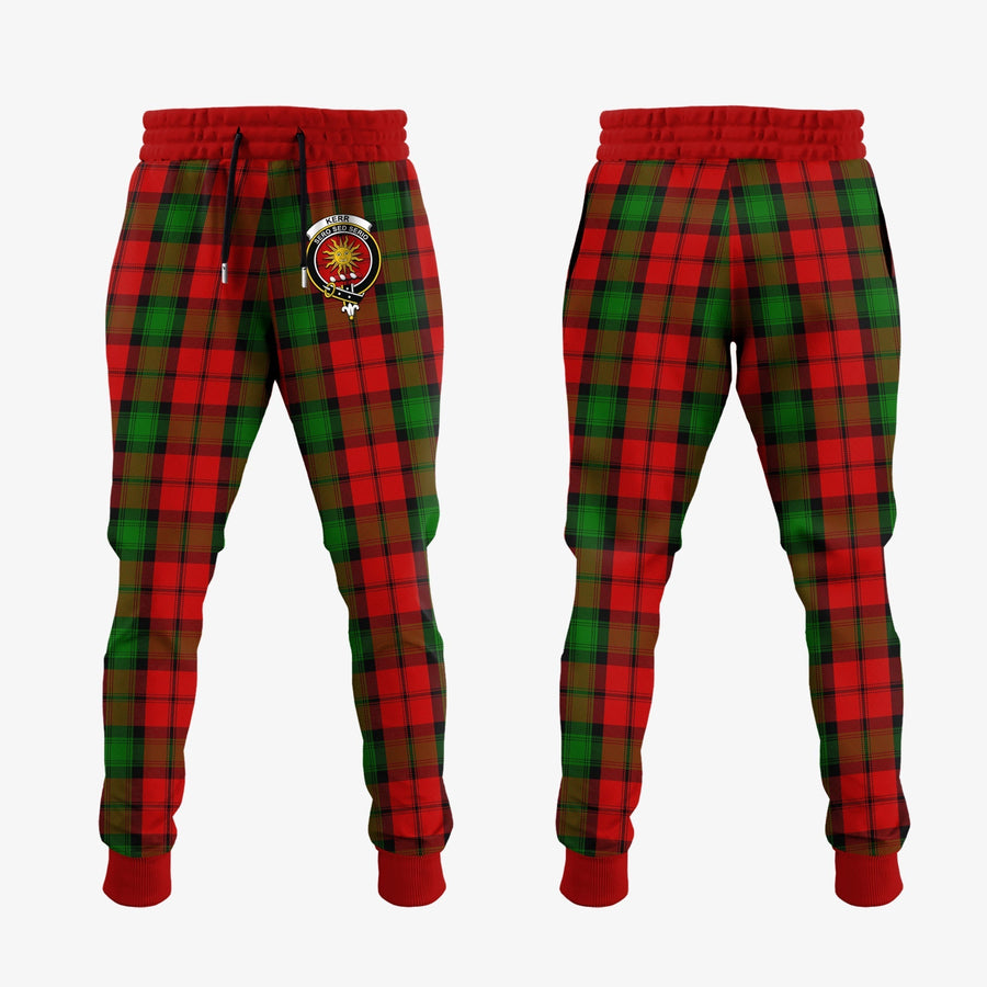 Clan Kerr Tartan Crest Jogger Sweatpants