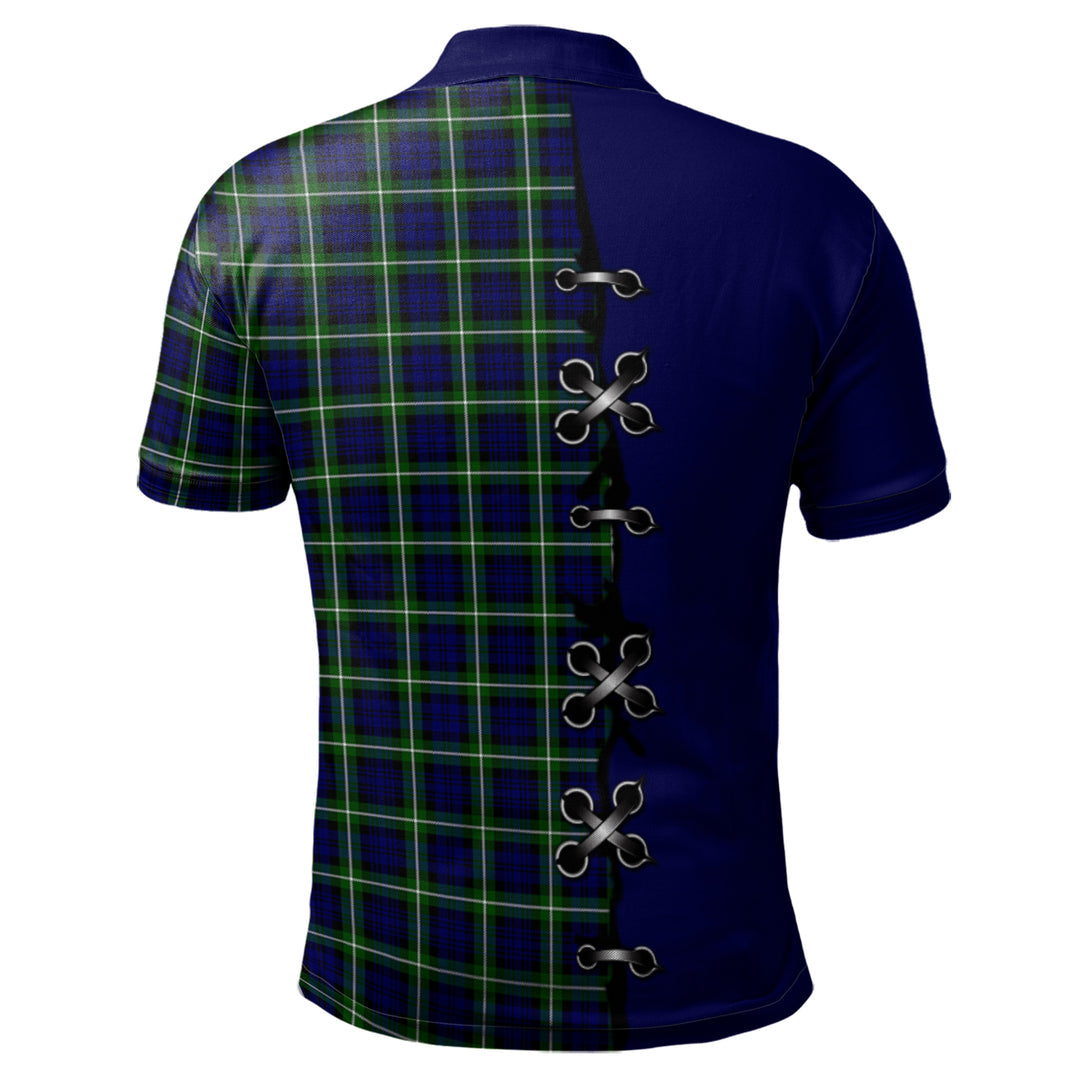 Clan Lamont Modern Tartan Polo Shirt - Lion Rampant And Celtic Thistle Style UY99 Lamont Modern Tartan Tartan Polo   