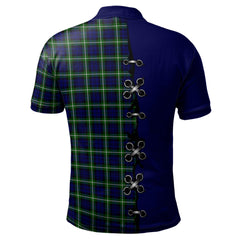 Clan Lamont Modern Tartan Polo Shirt - Lion Rampant And Celtic Thistle Style UY99 Lamont Modern Tartan Tartan Polo   