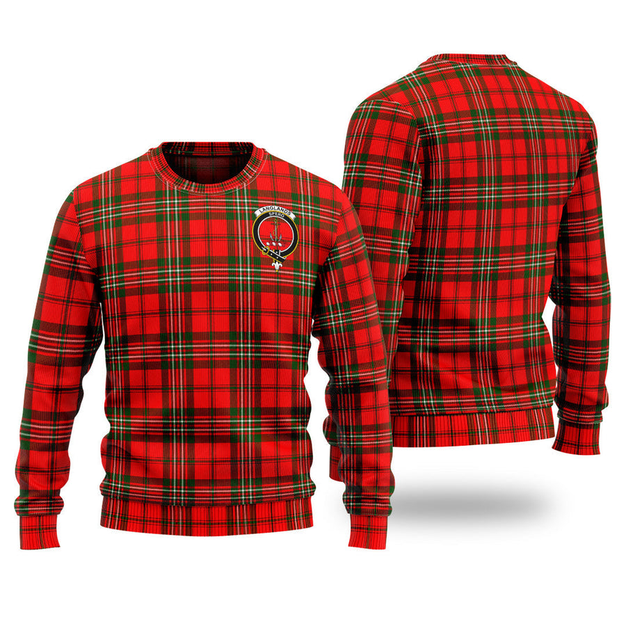 Clan Langlands Tartan Christmas Ugly Sweater QQ55 Langlands Tartan Tartan Sweater   
