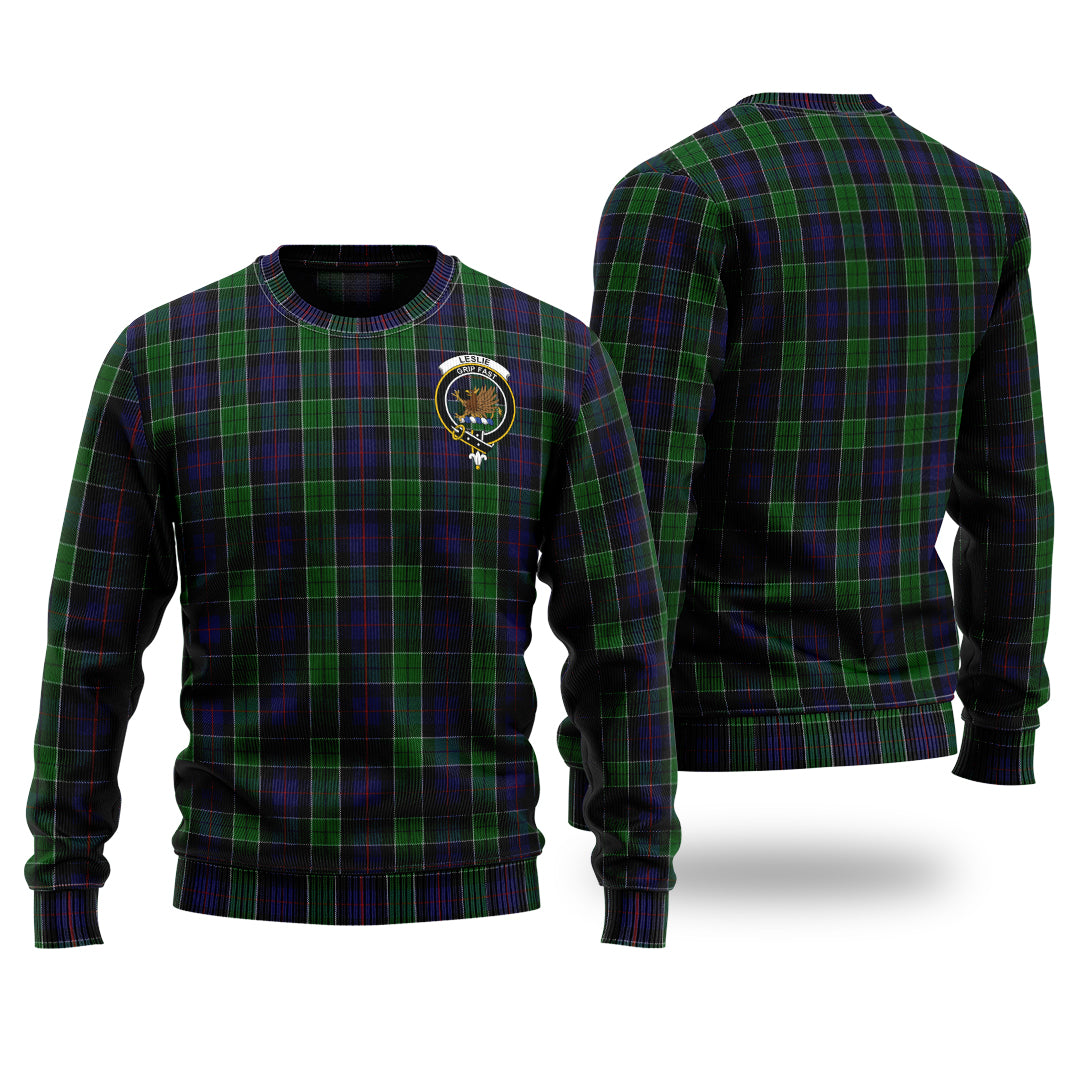 Clan Leslie Hunting Tartan Christmas Ugly Sweater BG77 Leslie Hunting Tartan Tartan Sweater   