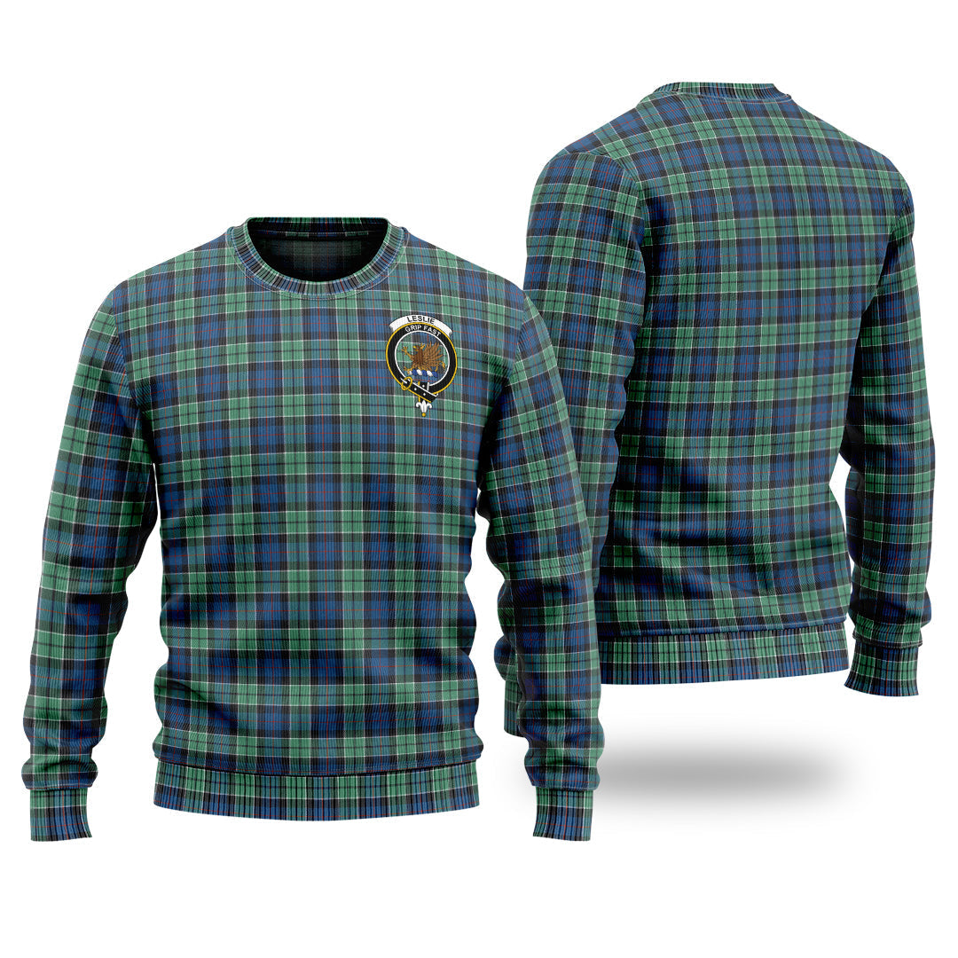 Clan Leslie Hunting Ancient Tartan Christmas Ugly Sweater KD79 Leslie Hunting Ancient Tartan Tartan Sweater   