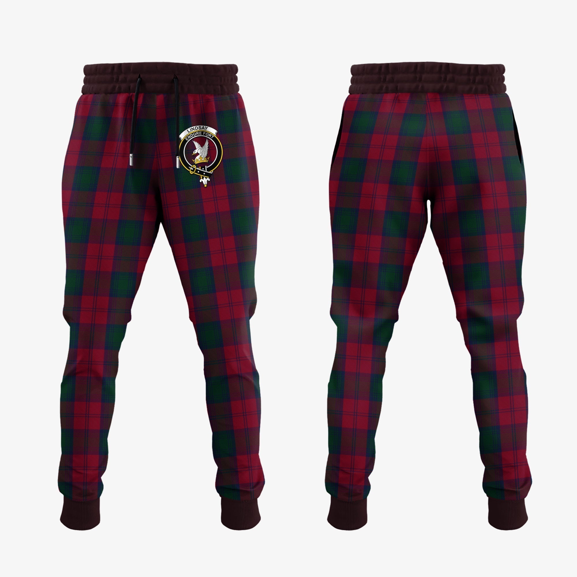 Clan Lindsay Tartan Crest Jogger Sweatpants IF34 Clan Lindsay Tartan Today   