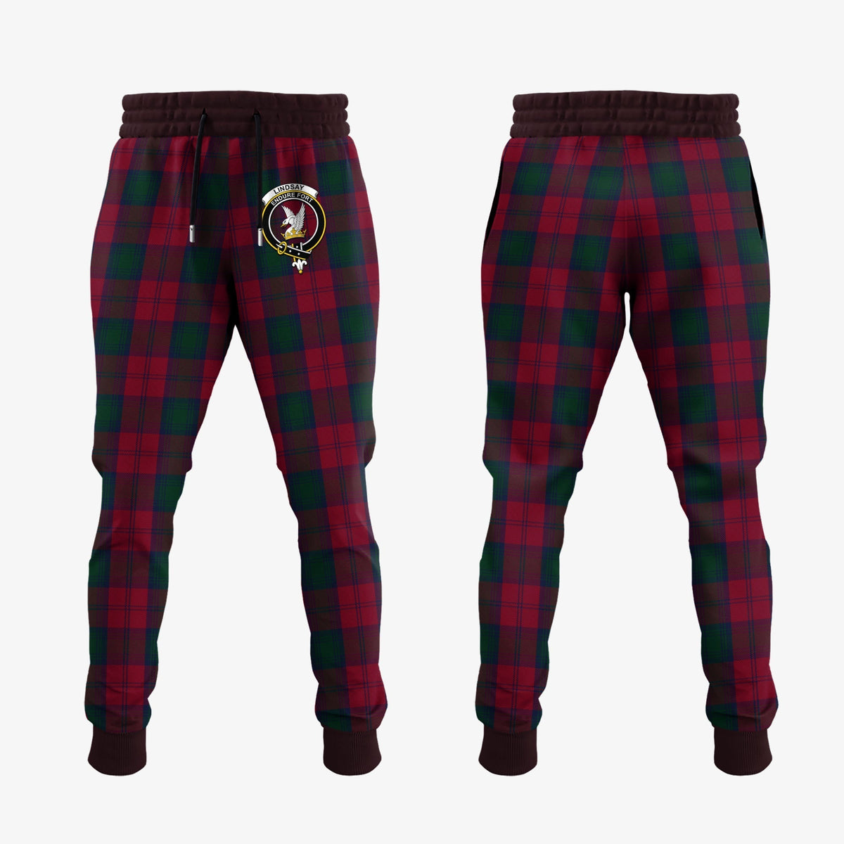 Clan Lindsay Tartan Crest Jogger Sweatpants IF34 Clan Lindsay Tartan Today   
