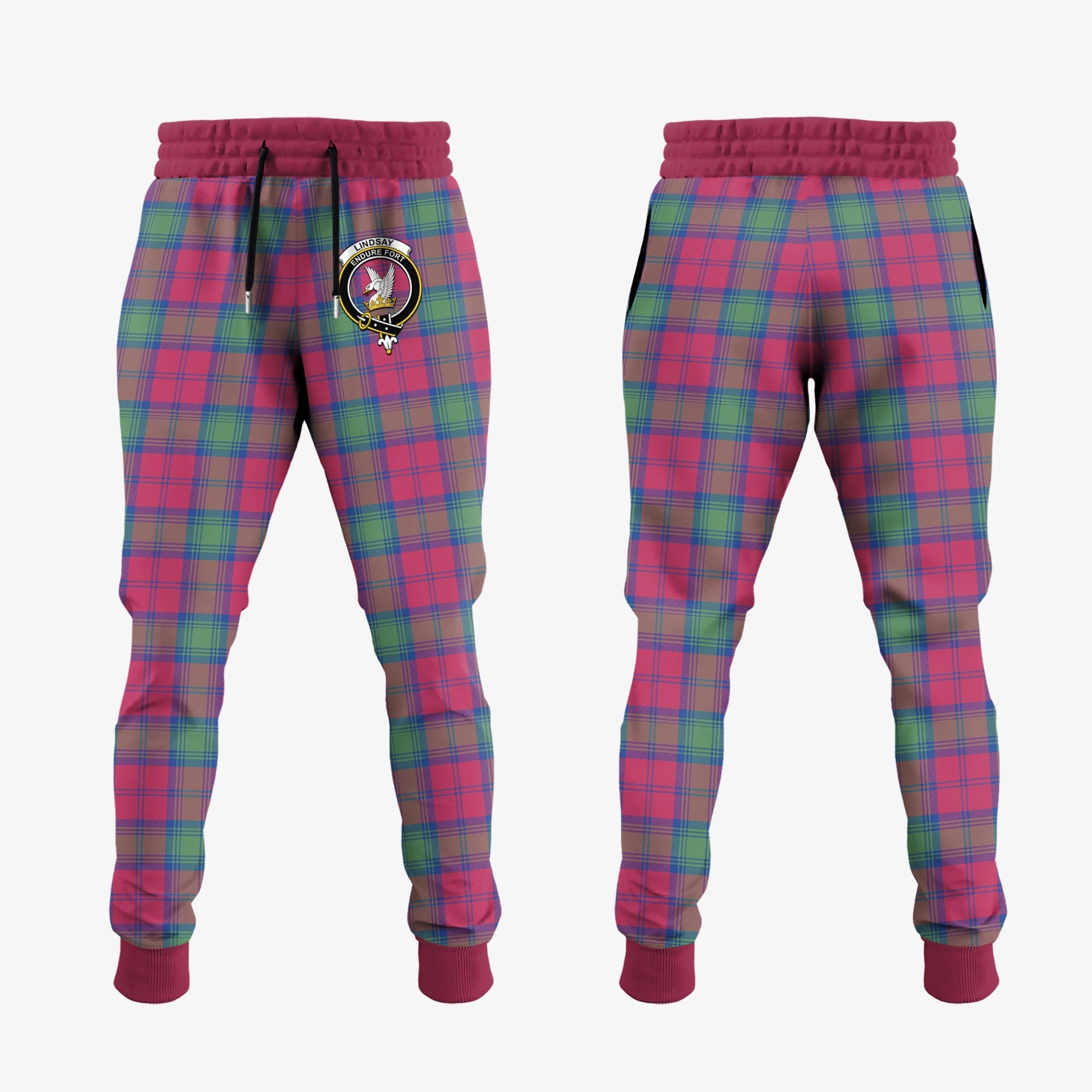Clan Lindsay Ancient Tartan Crest Jogger Sweatpants WB57 Clan Lindsay Tartan Today   