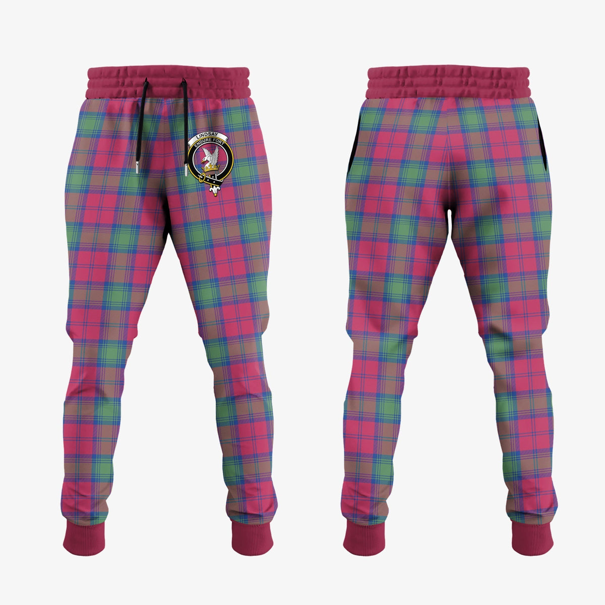 Clan Lindsay Ancient Tartan Crest Jogger Sweatpants WB57 Clan Lindsay Tartan Today   