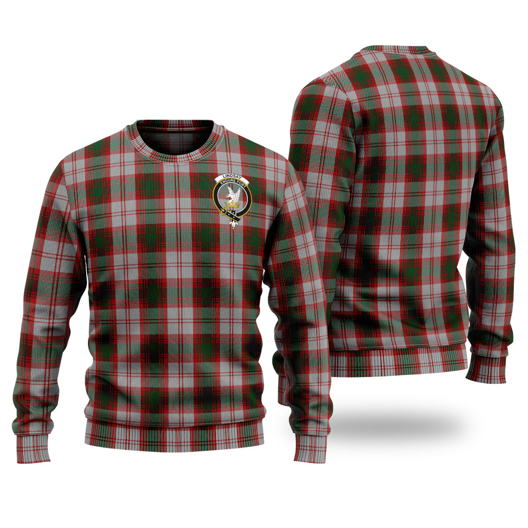 Clan Lindsay Dress Red Tartan Christmas Ugly Sweater SL55 Lindsay Dress Red Tartan Tartan Sweater   