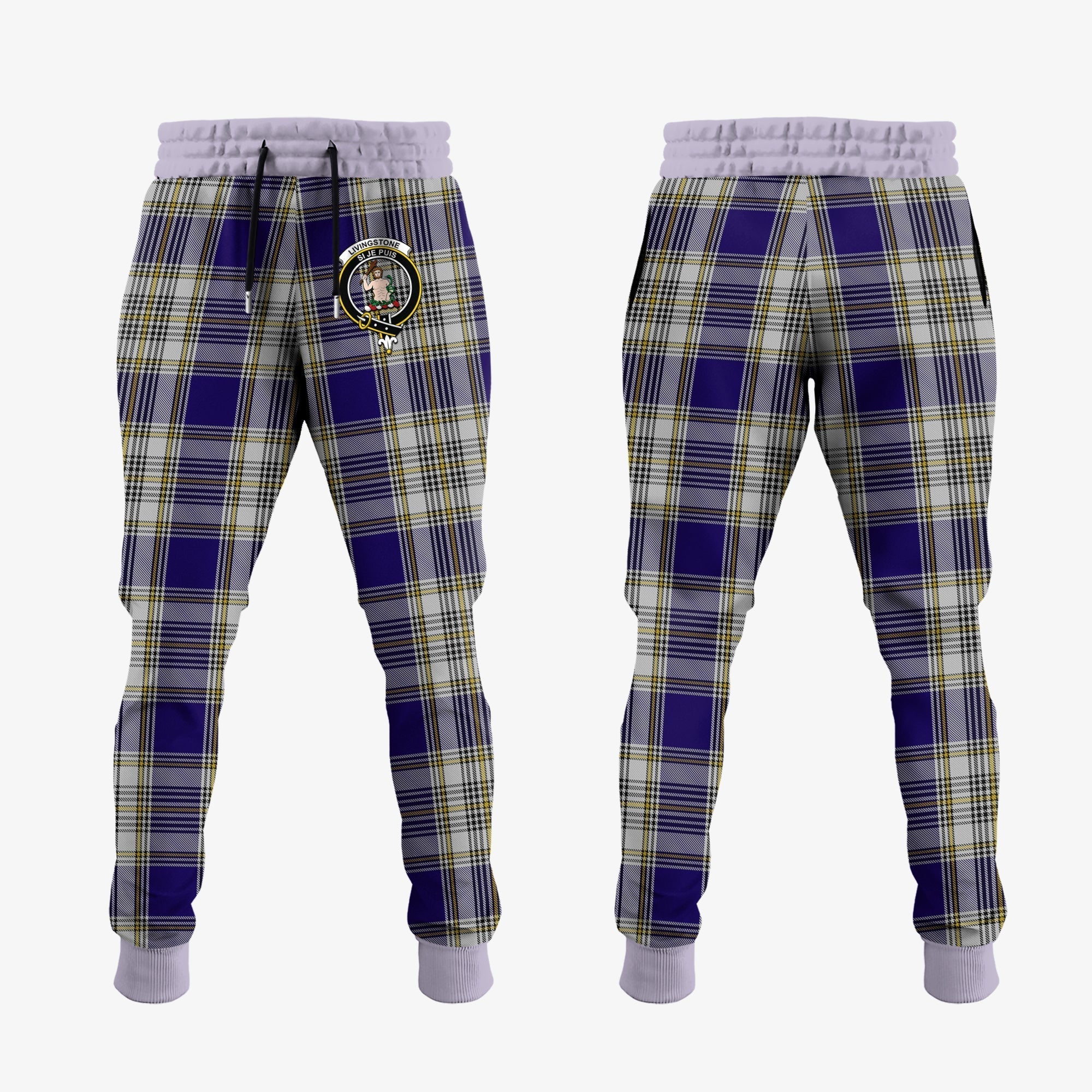 Clan Livingston Dress Tartan Crest Jogger Sweatpants MC44  Tartan Today   