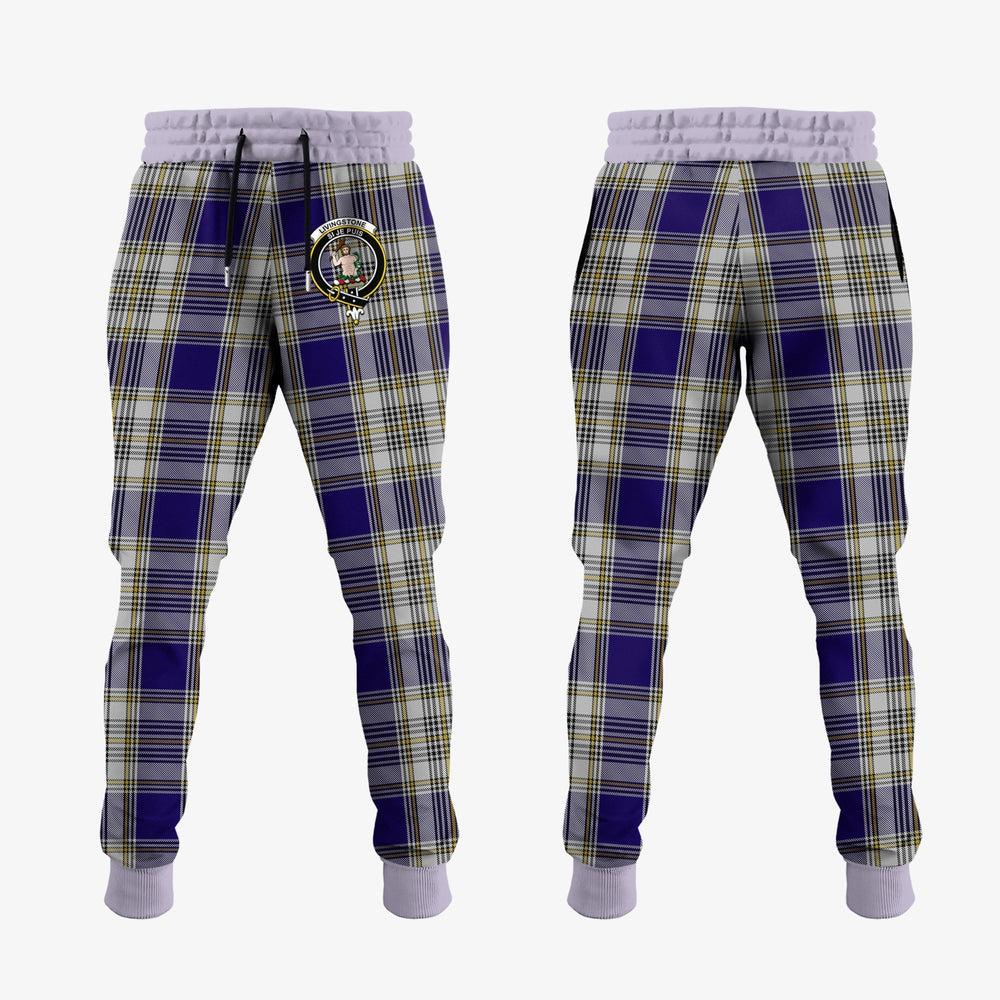 Clan Livingston Dress Tartan Crest Jogger Sweatpants MC44  Tartan Today   