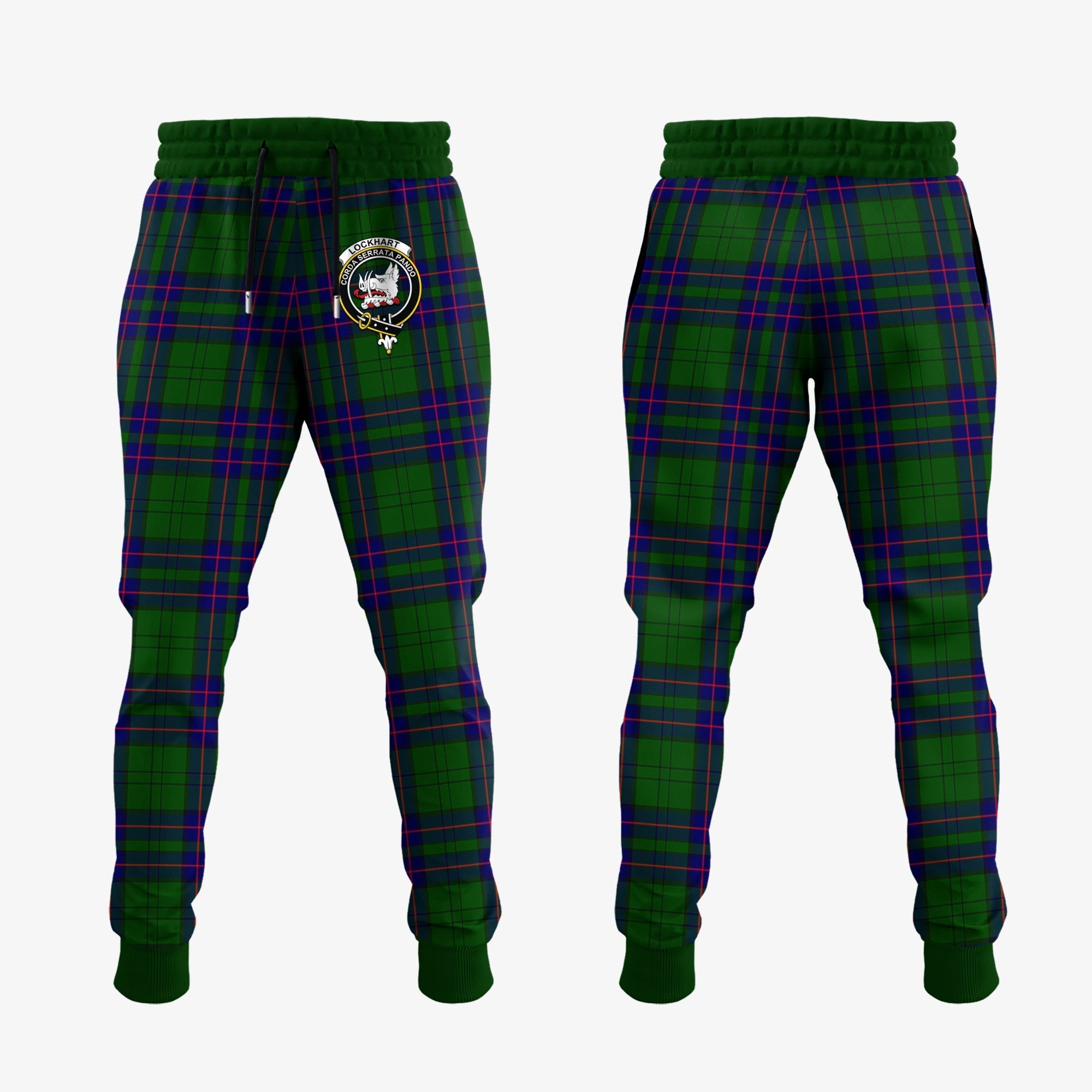 Clan Lockhart Modern Tartan Crest Jogger Sweatpants CN79 Clan Lockhart Tartan Today   