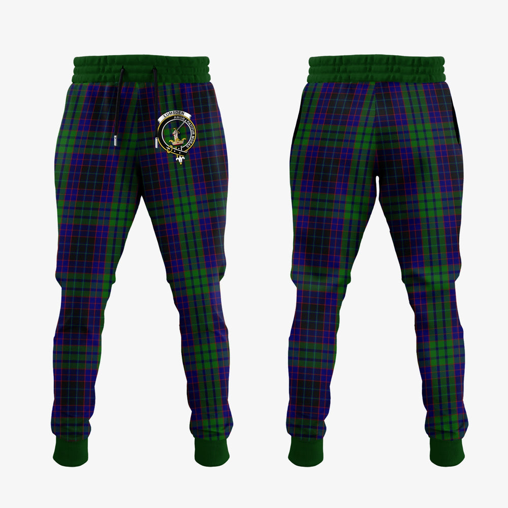 Clan Lumsden Green Tartan Crest Jogger Sweatpants GS60 Clan Lumsden Tartan Today   