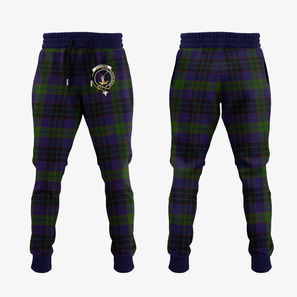 Clan Lumsden Hunting Tartan Crest Jogger Sweatpants MW84 Clan Lumsden Tartan Today   
