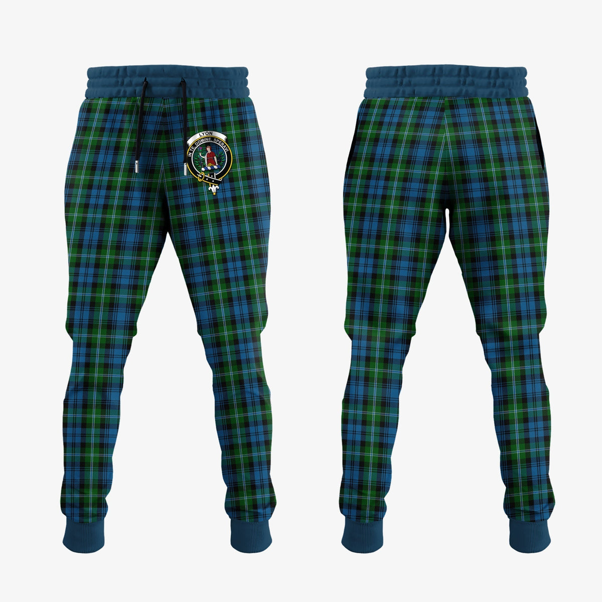 Clan Lyon Tartan Crest Jogger Sweatpants IB12  Tartan Today   