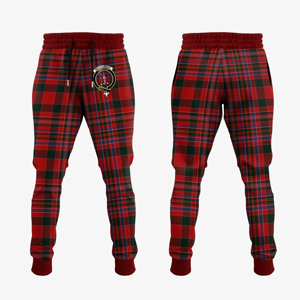 Clan MacAlister Tartan Crest Jogger Sweatpants XK44 Clan MacAlister Tartan Today   