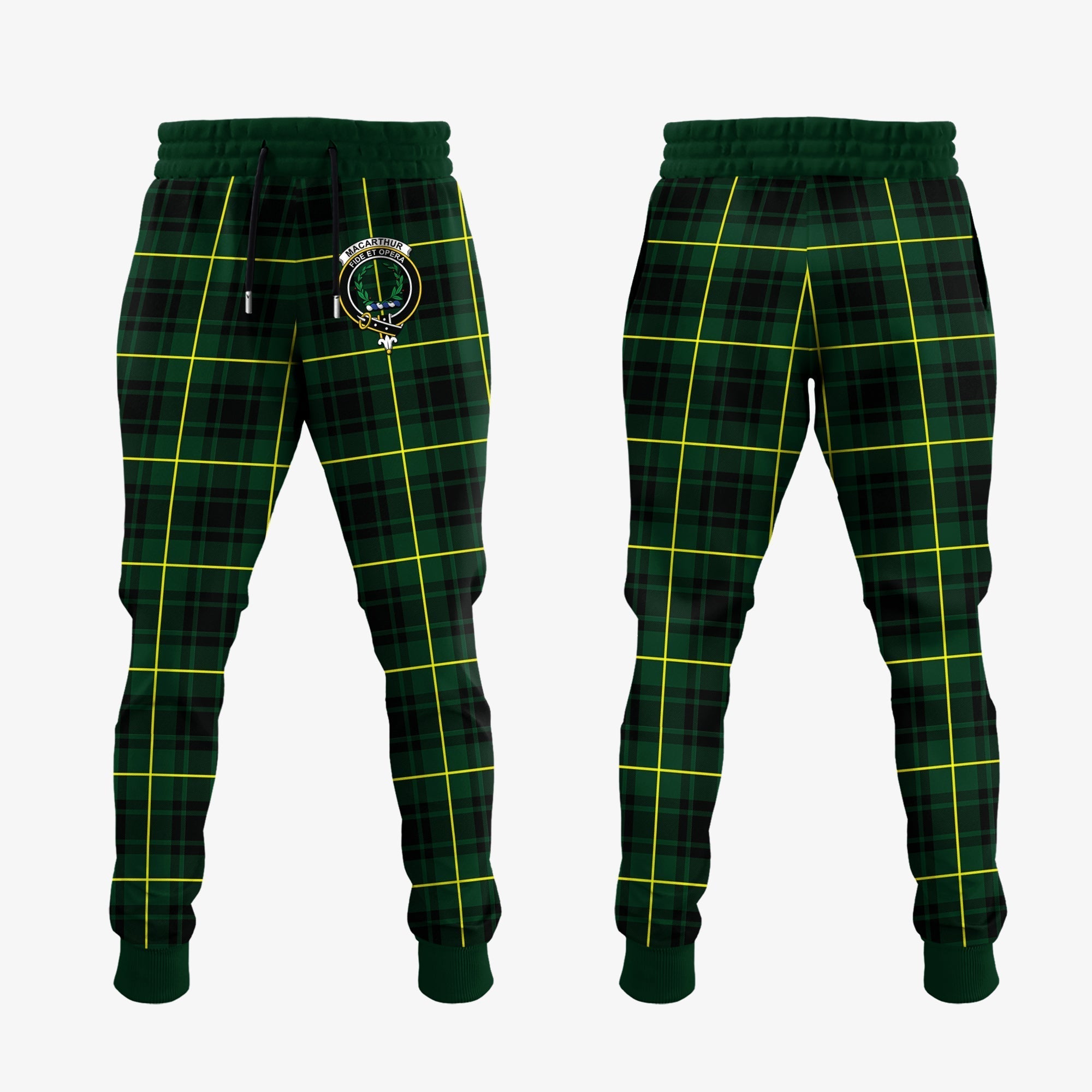 Clan MacArthur Modern Tartan Crest Jogger Sweatpants RS25 Clan MacArthur Tartan Today   