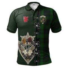 Clan MacAulay Hunting Tartan Polo Shirt - Lion Rampant And Celtic Thistle Style JI29 MacAulay Hunting Tartan Tartan Polo   