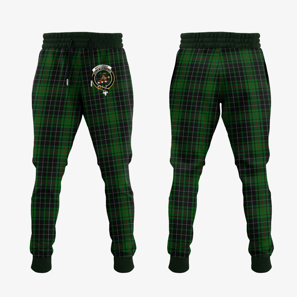 Clan MacAulay Hunting Tartan Crest Jogger Sweatpants BS56 Clan MacAulay Tartan Today   