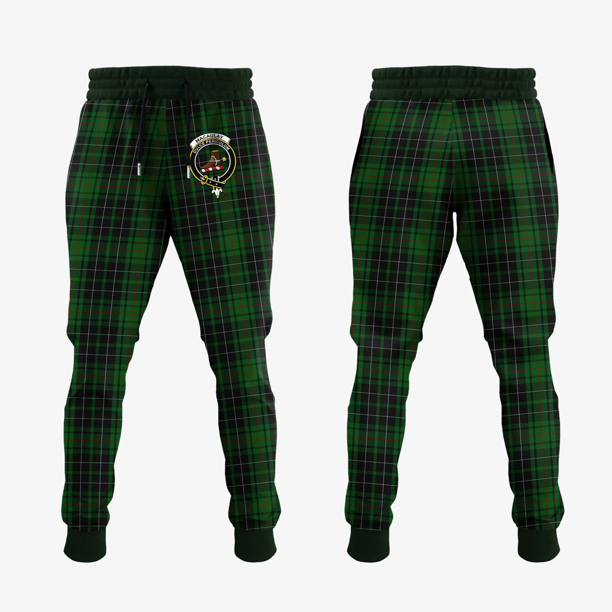 Clan MacAulay Hunting Tartan Crest Jogger Sweatpants BS56 Clan MacAulay Tartan Today   