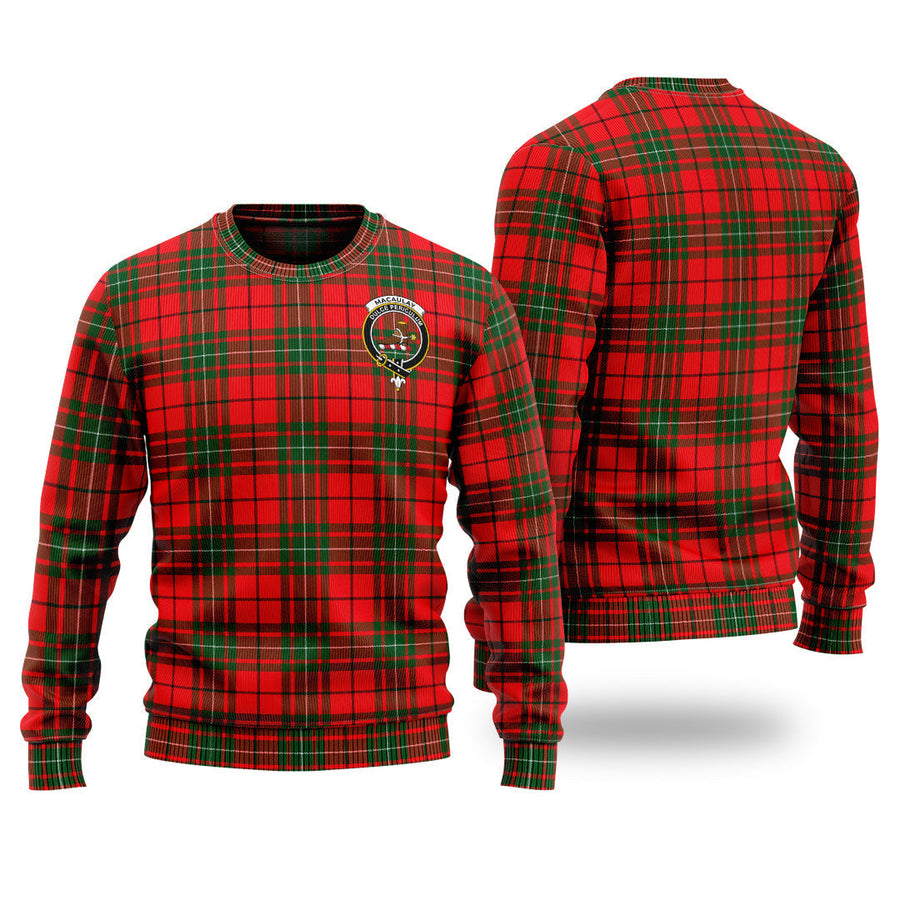 Clan MacAulay Modern Tartan Christmas Ugly Sweater PW90 MacAulay Modern Tartan Tartan Sweater   