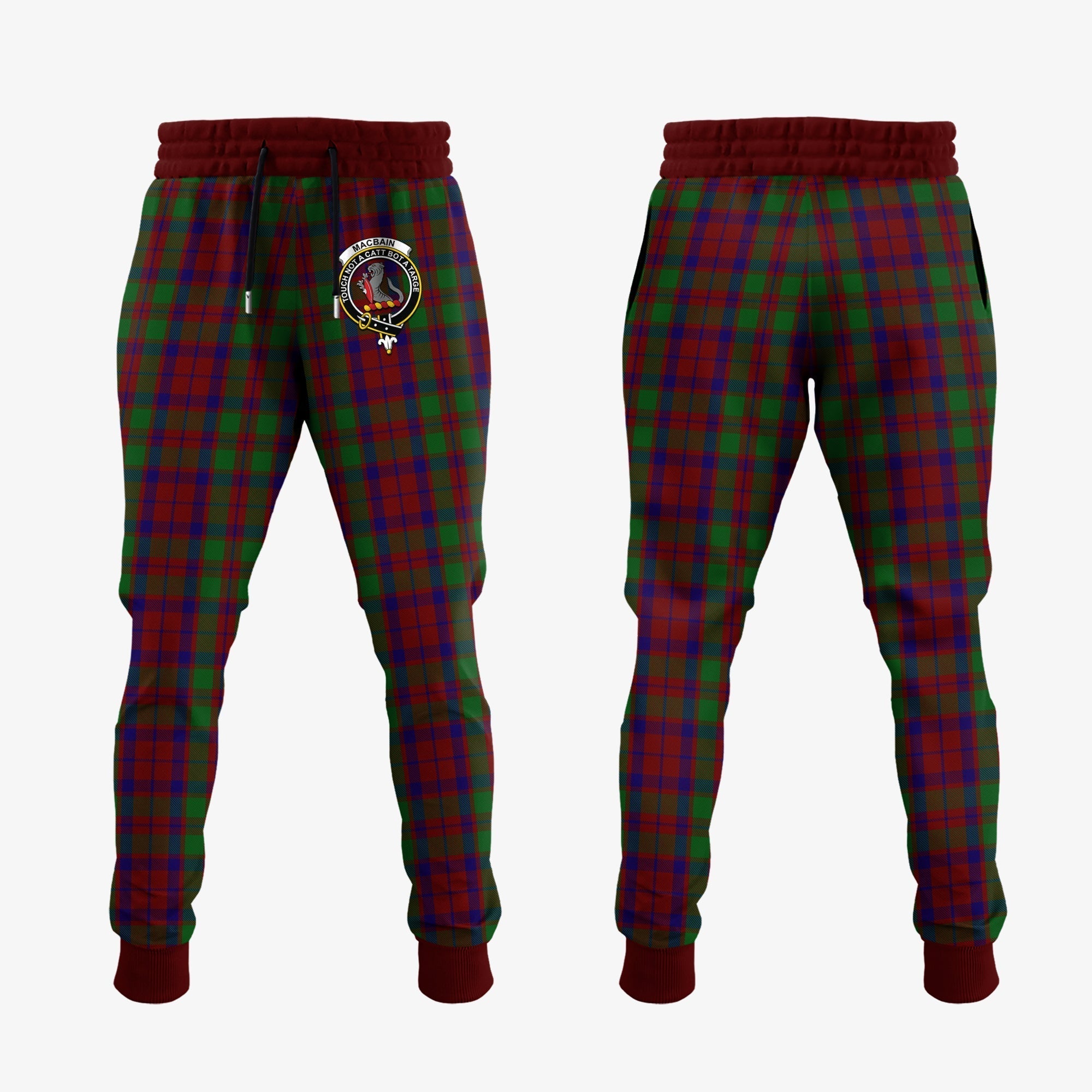 Clan MacBain Of Tomatin Tartan Crest Jogger Sweatpants ZX52 Clan MacBain Tartan Today   