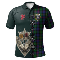Clan MacCallum Tartan Polo Shirt - Lion Rampant And Celtic Thistle Style RD83 MacCallum Tartan Tartan Polo   