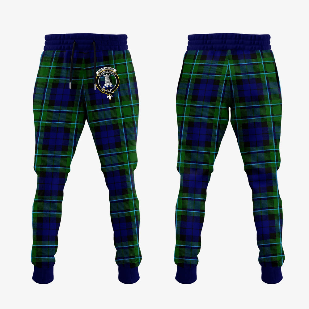 Clan MacCallum Modern Tartan Crest Jogger Sweatpants DF13 Clan MacCallum Tartan Today   