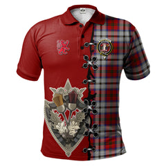 Clan MacCulloch Dress Tartan Polo Shirt - Lion Rampant And Celtic Thistle Style UY36 MacCulloch Dress Tartan Tartan Polo   