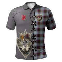 Clan MacDonald Dress Ancient Tartan Polo Shirt - Lion Rampant And Celtic Thistle Style LE46 MacDonald Dress Ancient Tartan Tartan Polo   