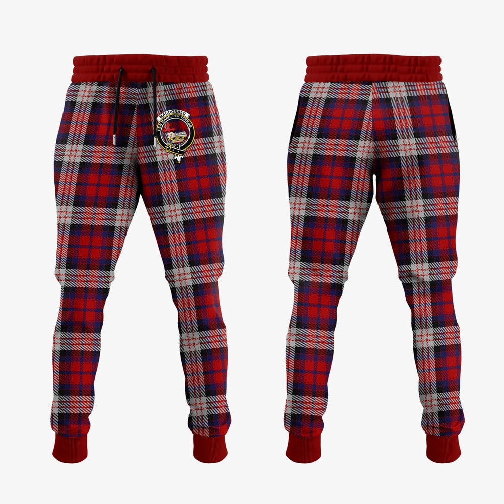 Clan MacDonald Dress Irish Tartan Crest Jogger Sweatpants OD56 Clan MacDonald Tartan Today   
