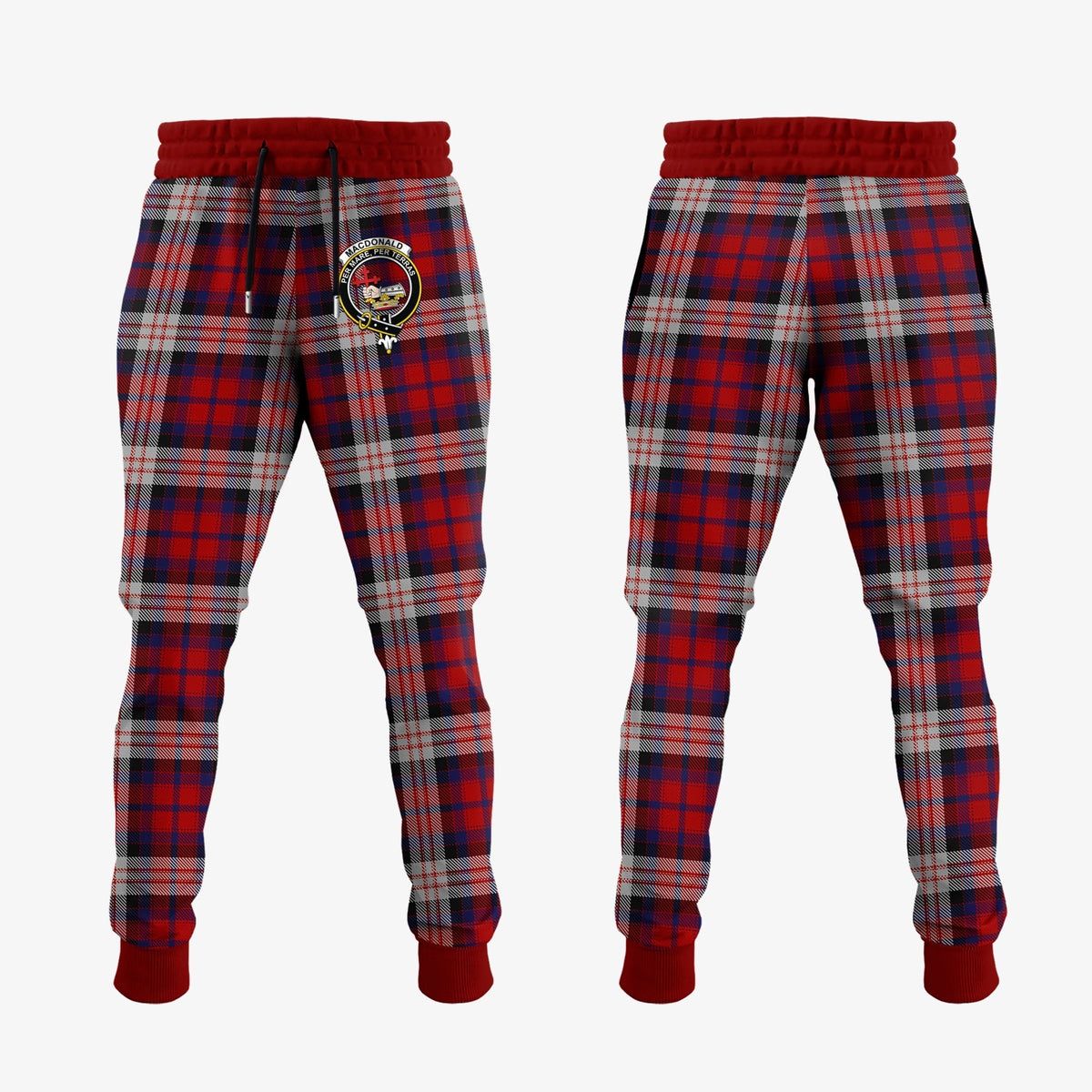 Clan MacDonald Dress Irish Tartan Crest Jogger Sweatpants OD56 Clan MacDonald Tartan Today   