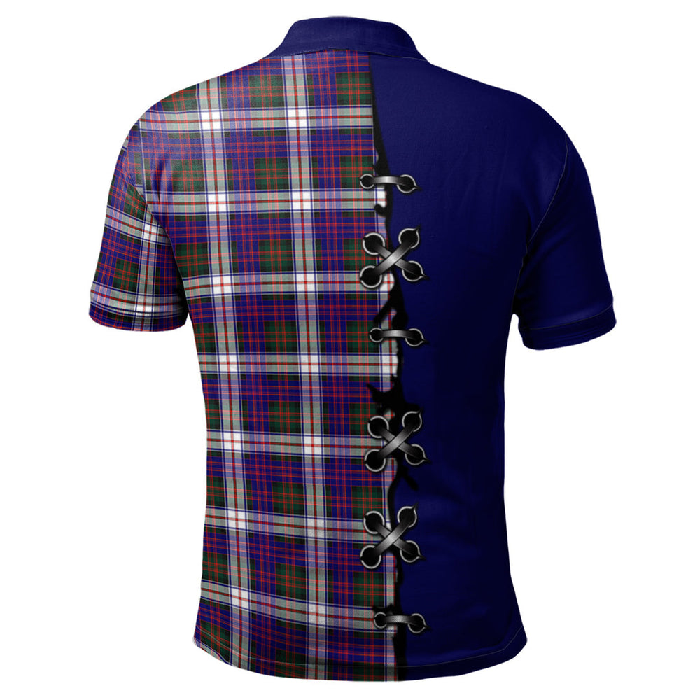 Clan MacDonald Dress Modern Tartan Polo Shirt - Lion Rampant And Celtic Thistle Style SP13 MacDonald Dress Modern Tartan Tartan Polo   