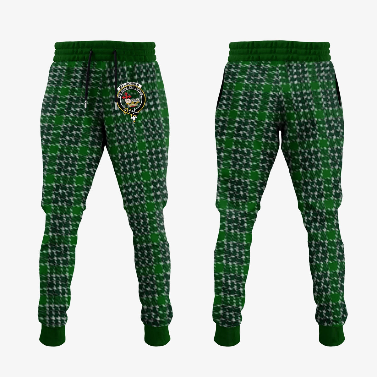 Clan MacDonald, Lord Of The Isles Hunting Tartan Crest Jogger Sweatpants CE70 Clan MacDonald Tartan Today   