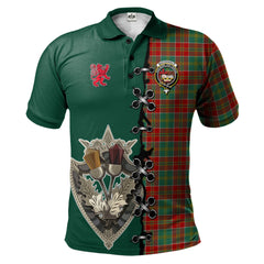 Clan MacDonald of Kingsburgh Tartan Polo Shirt - Lion Rampant And Celtic Thistle Style OO53 MacDonald of Kingsburgh Tartan Tartan Polo   