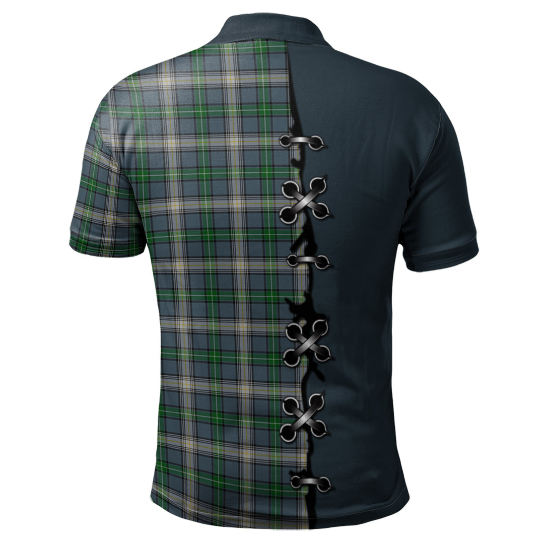 Clan MacDowall Tartan Polo Shirt - Lion Rampant And Celtic Thistle Style OM36 MacDowall Tartan Tartan Polo   