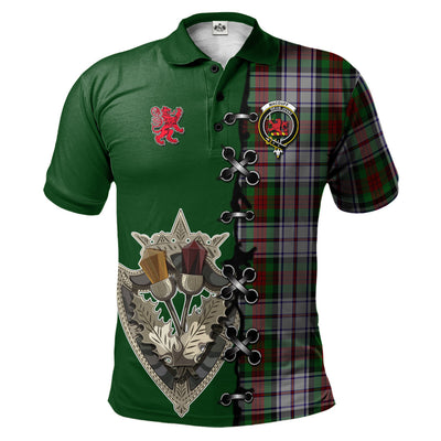 Clan MacDuff Dress Tartan Polo Shirt - Lion Rampant And Celtic Thistle Style