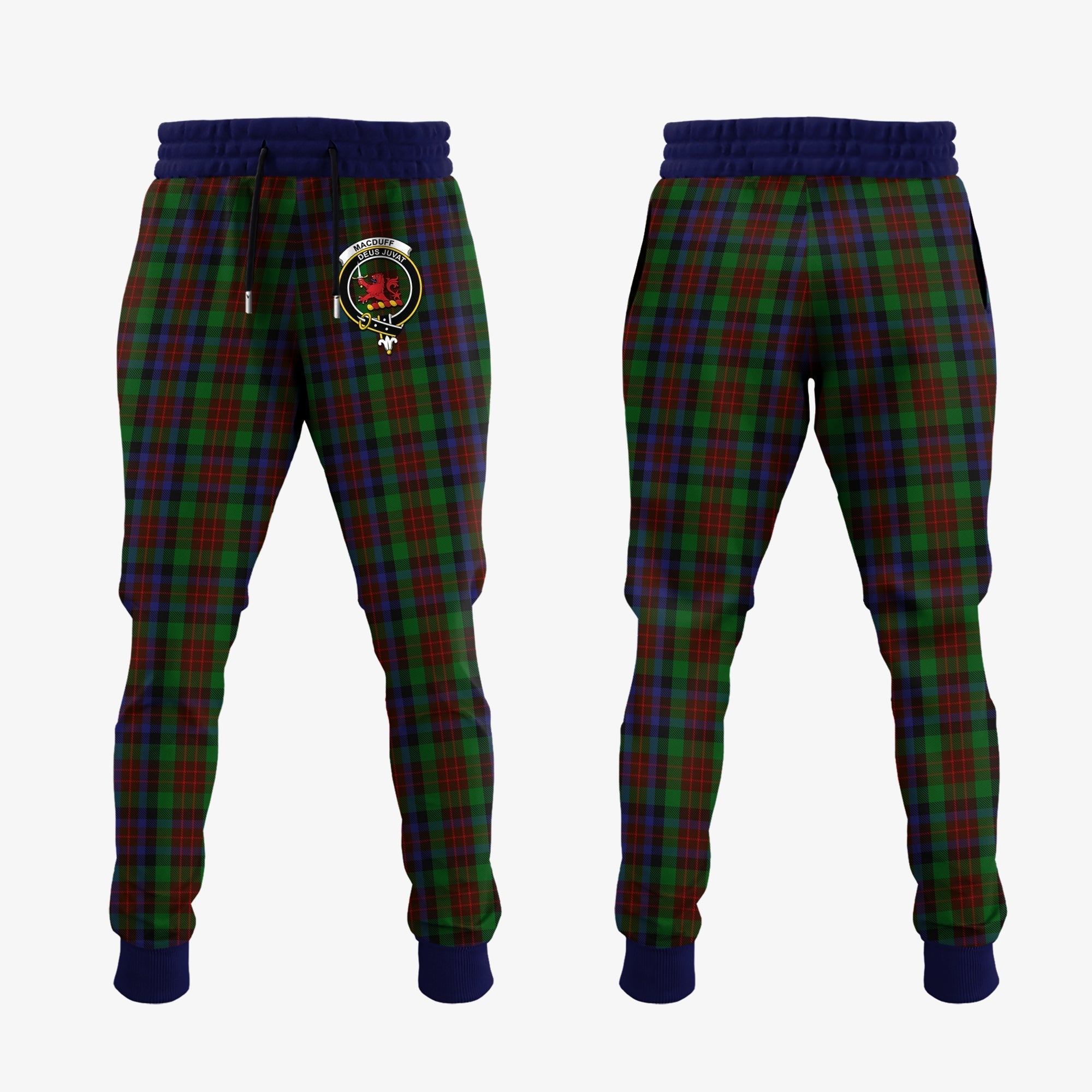 Clan MacDuff Hunting Tartan Crest Jogger Sweatpants OV72 Clan MacDuff Tartan Today   