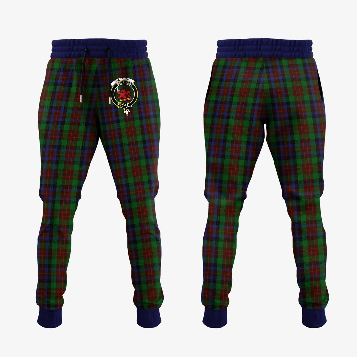 Clan MacDuff Hunting Tartan Crest Jogger Sweatpants OV72 Clan MacDuff Tartan Today   