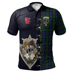Clan MacEwen - MacEwan Tartan Polo Shirt - Lion Rampant And Celtic Thistle Style HL45 MacEwen - MacEwan Tartan Tartan Polo   