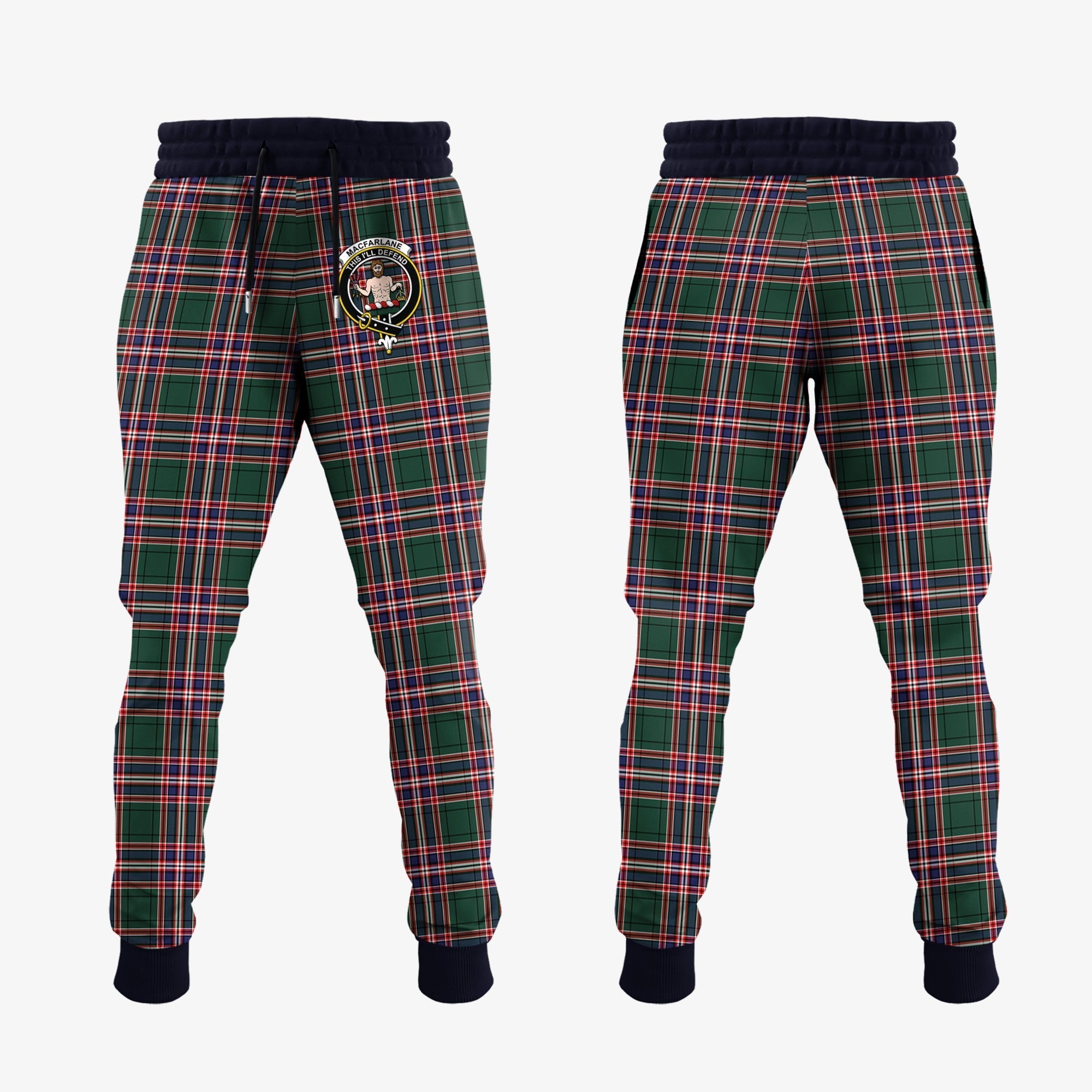 Clan MacFarlane Hunting Modern Tartan Crest Jogger Sweatpants MG95 Clan MacFarlane Tartan Today   