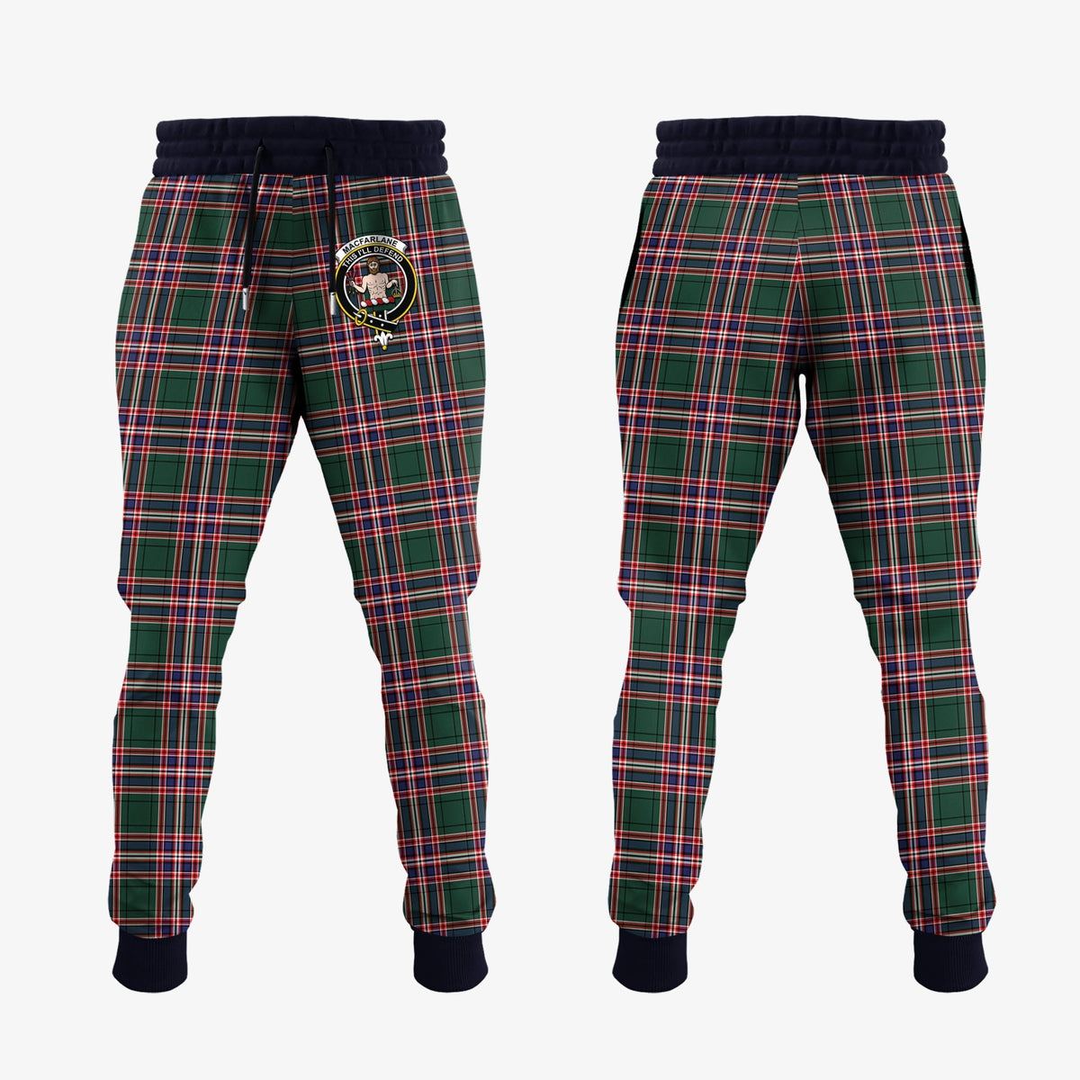 Clan MacFarlane Hunting Modern Tartan Crest Jogger Sweatpants MG95 Clan MacFarlane Tartan Today   