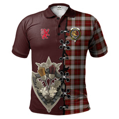 Clan MacFie Dress Tartan Polo Shirt - Lion Rampant And Celtic Thistle Style RT50 MacFie Dress Tartan Tartan Polo   