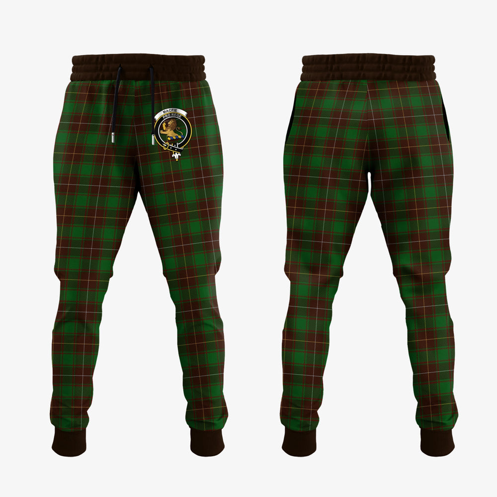 Clan MacFie Hunting Tartan Crest Jogger Sweatpants ZX69 Clan MacPhee_MacFie Tartan Today   