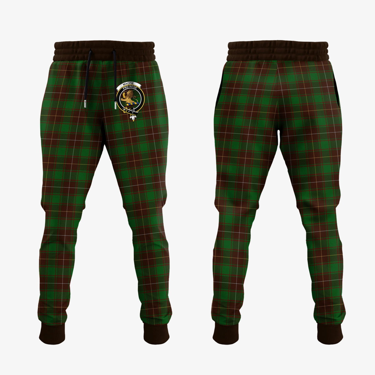 Clan MacFie Hunting Tartan Crest Jogger Sweatpants ZX69 Clan MacPhee_MacFie Tartan Today   