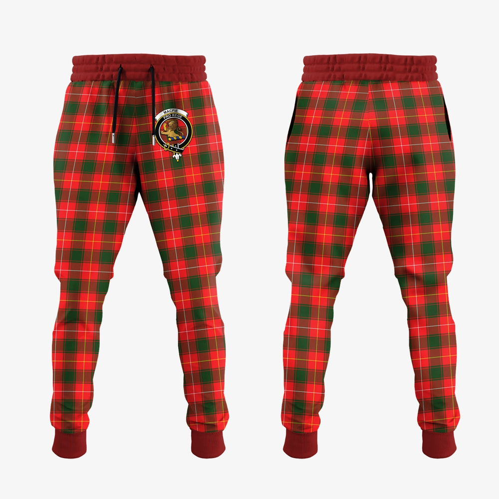 Clan MacFie Modern Tartan Crest Jogger Sweatpants ZR52 Clan MacPhee_MacFie Tartan Today   