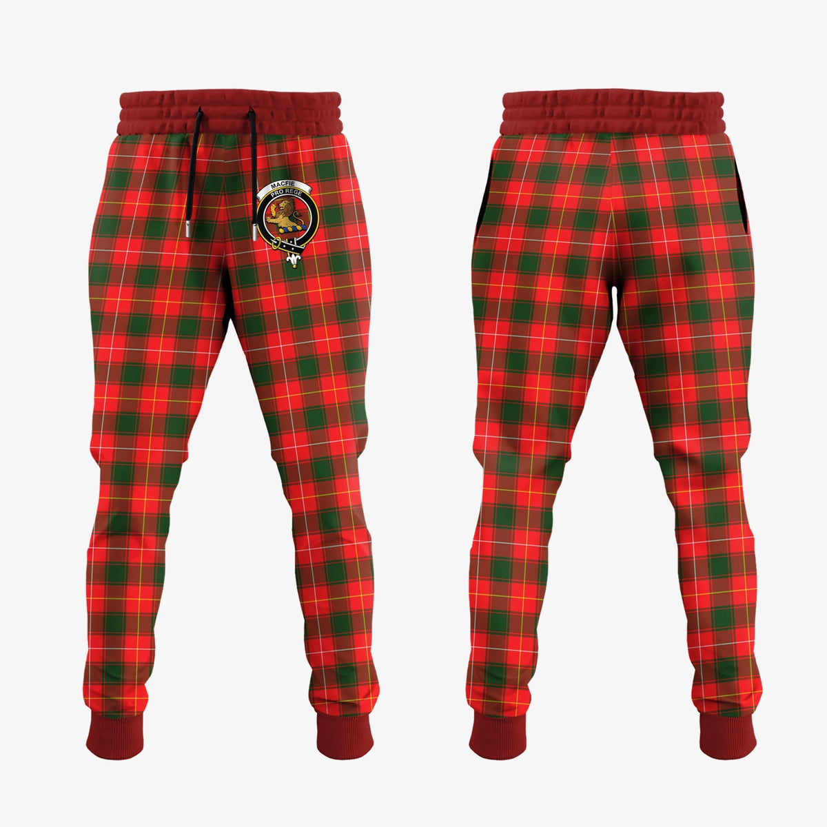 Clan MacFie Modern Tartan Crest Jogger Sweatpants ZR52 Clan MacPhee_MacFie Tartan Today   