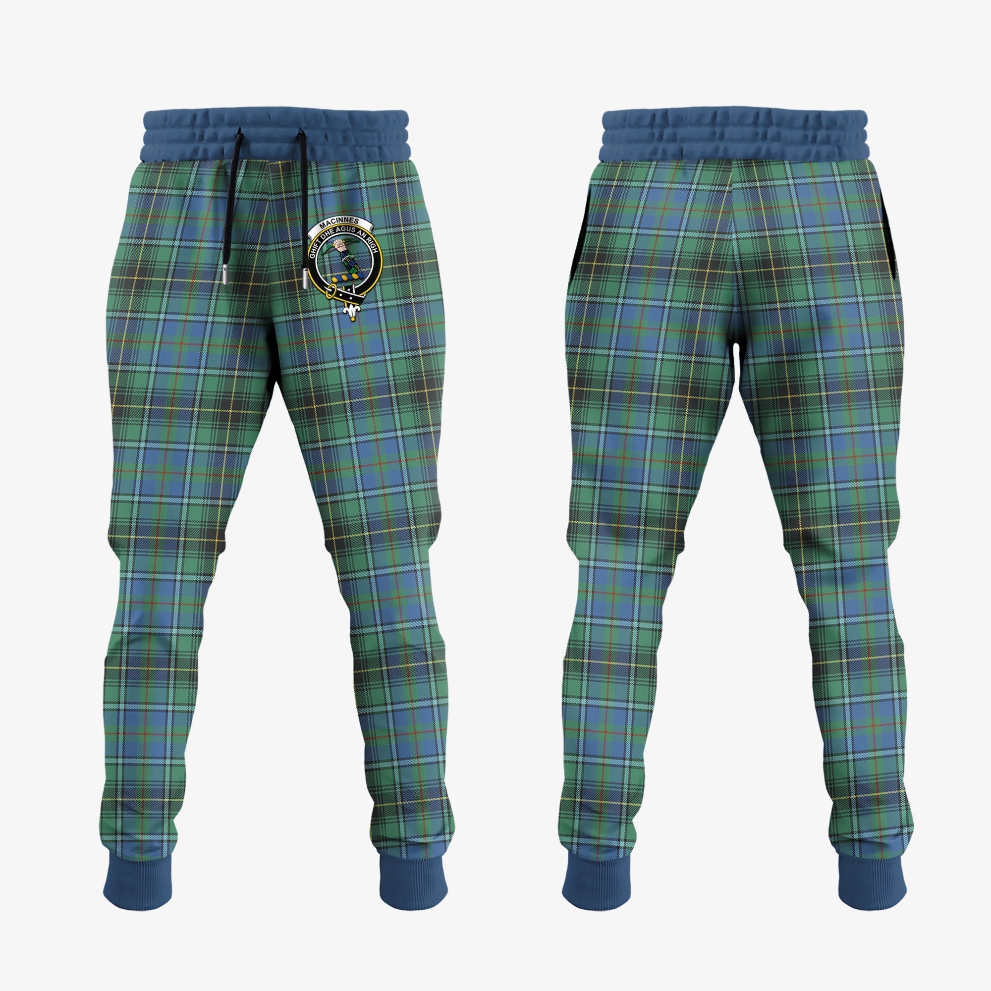 Clan MacInnes Ancient Tartan Crest Jogger Sweatpants TK69 Clan MacInnes Tartan Today   