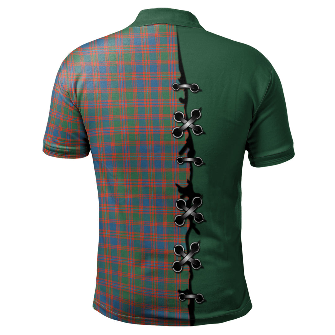 Clan MacIntyre Ancient Tartan Polo Shirt - Lion Rampant And Celtic Thistle Style IR34 MacIntyre Ancient Tartan Tartan Polo   