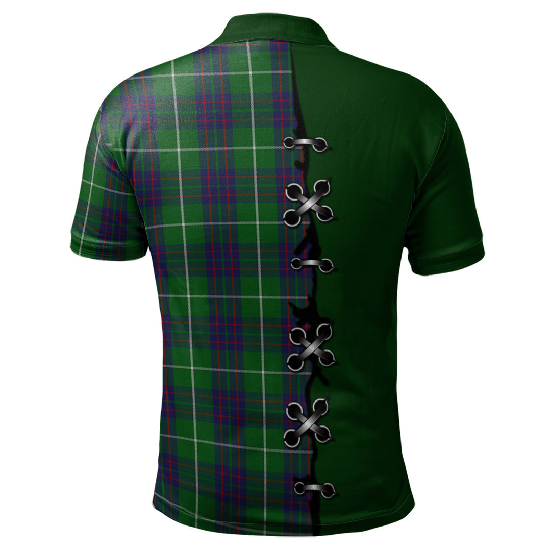 Clan MacIntyre Hunting Tartan Polo Shirt - Lion Rampant And Celtic Thistle Style NT49 MacIntyre Hunting Tartan Tartan Polo   