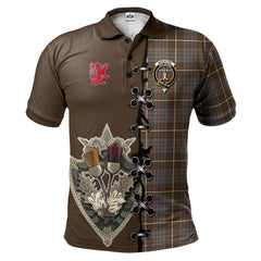 Clan MacIntyre Hunting Weathered Tartan Polo Shirt - Lion Rampant And Celtic Thistle Style BL26 MacIntyre Hunting Weathered Tartan Tartan Polo   